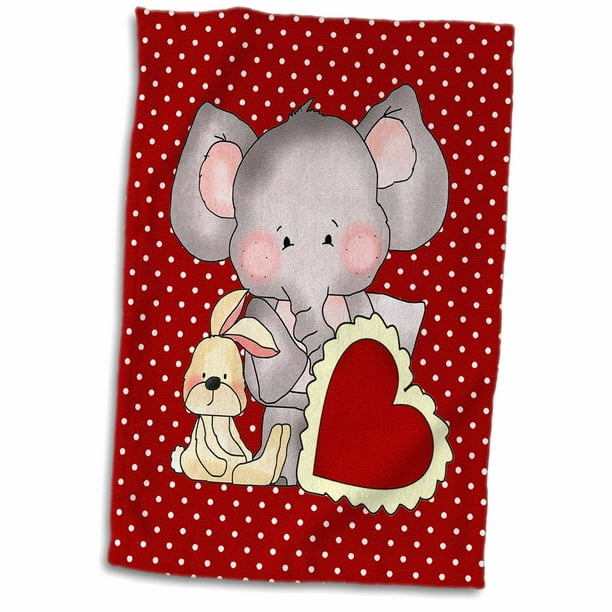 3dRose Red and White Heart Full of Love Towel 15 x 22 3dRose Red and White Heart Full of Love Towel 15 x 22